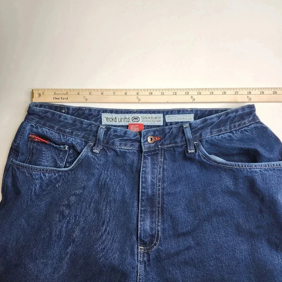Ecko Unltd Jeans Men's Foundry Fit Carpenter‎ 36 x 32 Blue Vintage Y2K Baggy - Picture 4 of 12
